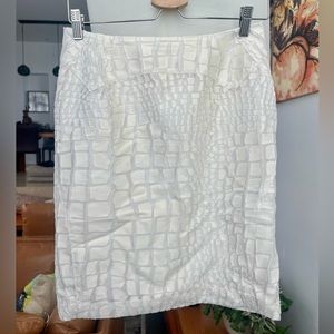 Zac Posen Cream Pencil Skirt